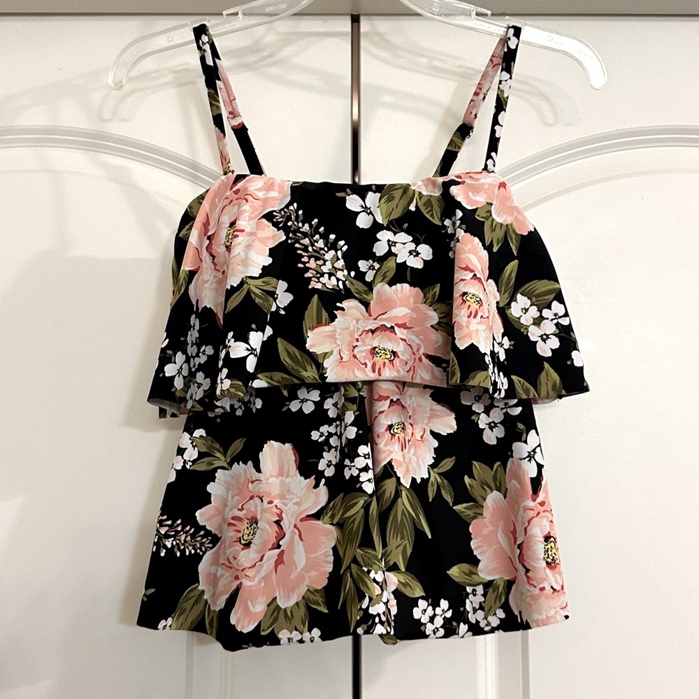 Kona Sol from Target floral bathing suit top.